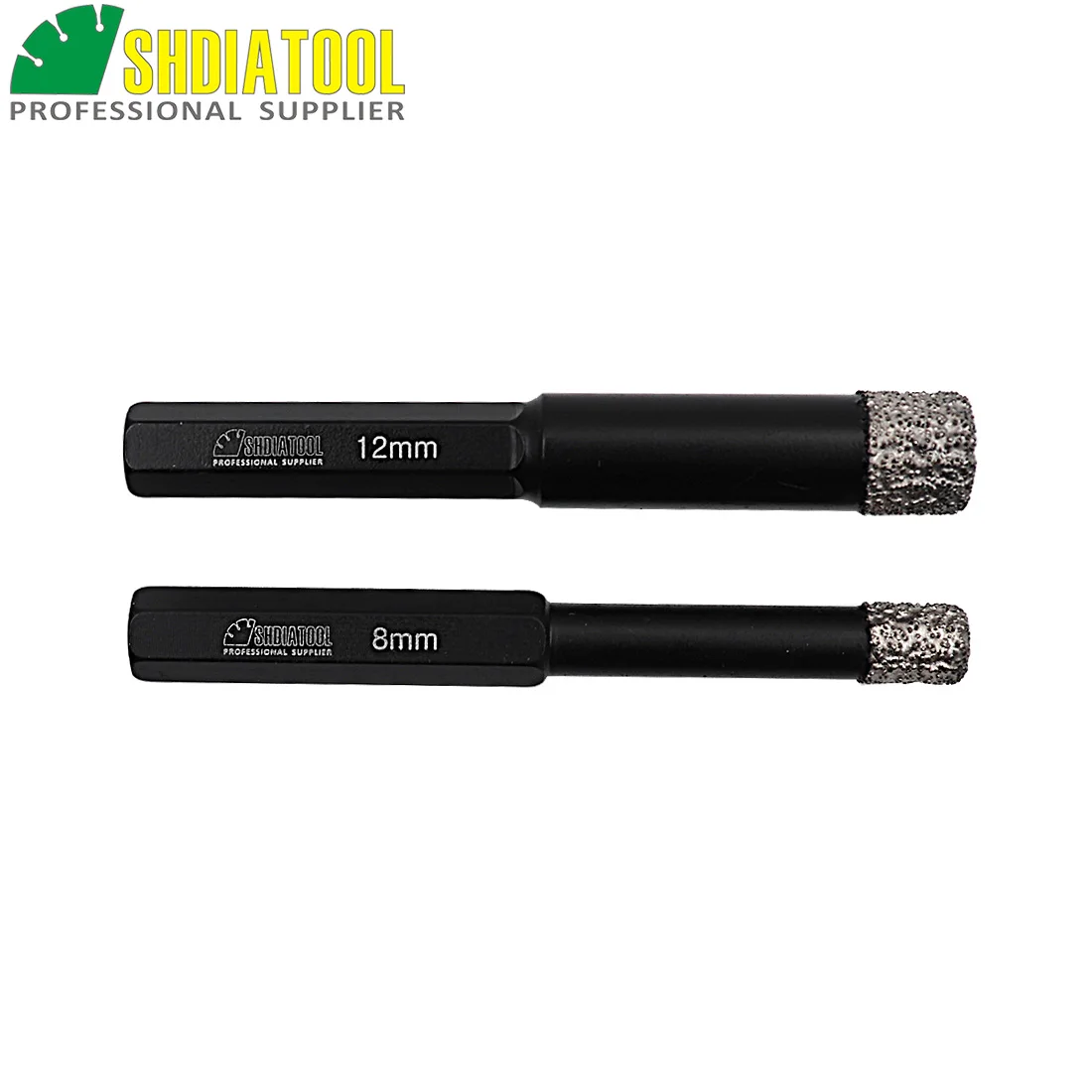 

SHDIATOOL 2pcs Dry Diamond Drill bits with HEX shank Drilling Bit drilling for stone, masonry, ceramic/tile hole saw