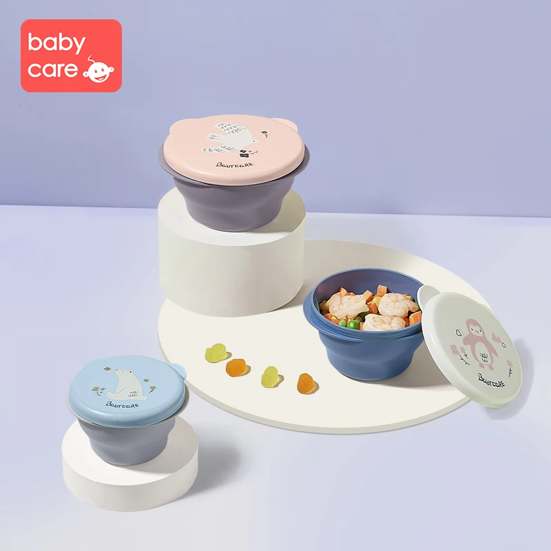 Babycare 3 шт. детская пищевая добавка чаша для детского питания мультфильм анти-осень холодильная портативная детская посуда чаша