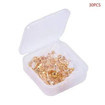 

30Pcs Clip-on Earring Component for Non-Pierced Ear Jewelry DIY Earring Material