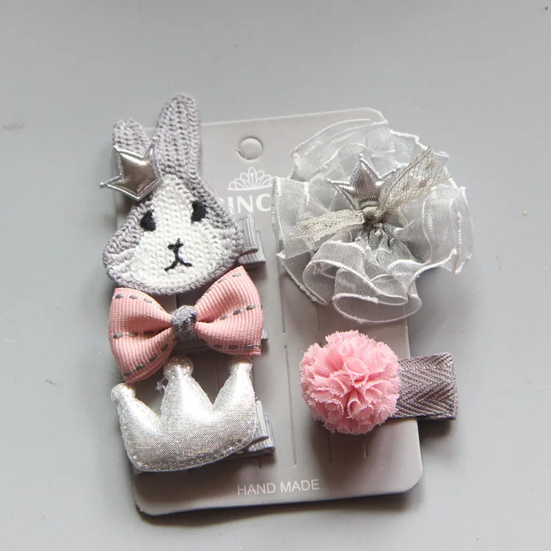 NEW 5-6pcs/lot Kids Barrettes Hairpins flower girls hair bows children stars hair clips for girls children hair Accessories