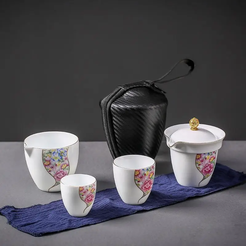Керамический s керамический чайный набор чайник Gaiwan чашка чая Портативный Путешествия китайский чайный набор кунг-фу чайные наборы для путешествий чайные наборы - Color: 2