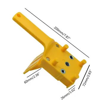 

Wood Doweling Jig ABS Handheld Pocket Hole Jig 6/8/10mm Drill Bit Hole Puncher M0XD