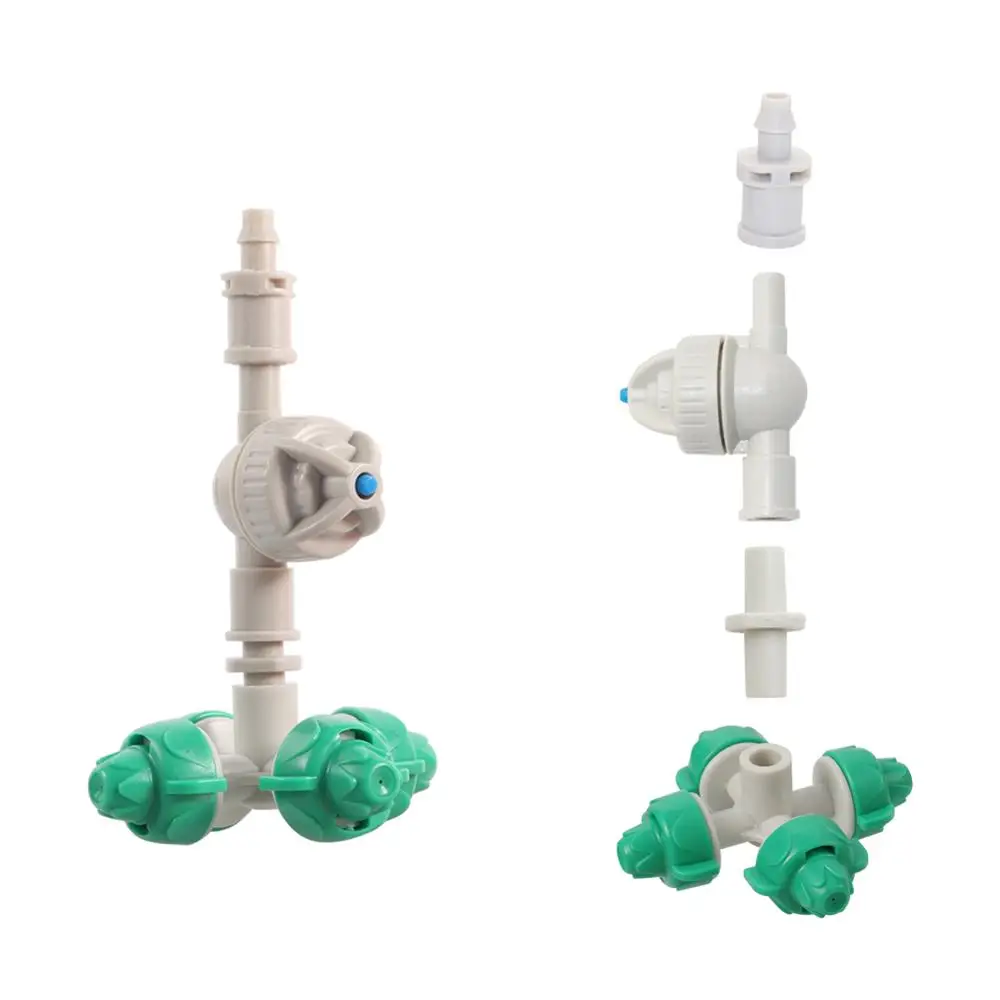 5Set Cross 0.5mm Orifice Atomizing Misting Nozzle Garden Farm Irrigation Greenhouse humidification cooling landscaping Sprinkler