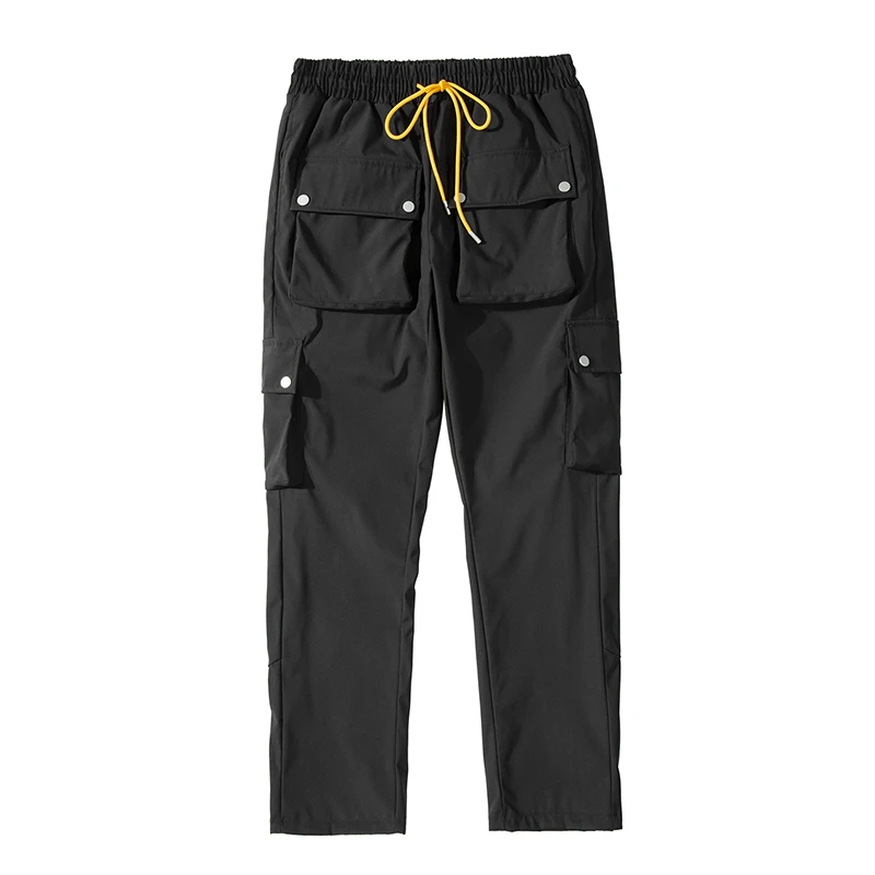 Fashionable Wide Leg Pants Wide Leg Pants Fashion Pants Multi-pocket Casual Trousers For Men and Women Side Breasted Drawstring Cargo Pants Harajuku Solid Loose Pants