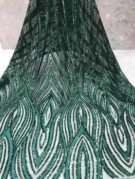 

New Arrival African sequins Tulle Lace Fabric S-12416 Wholesale African Party Laces popular French Lace Fabrics