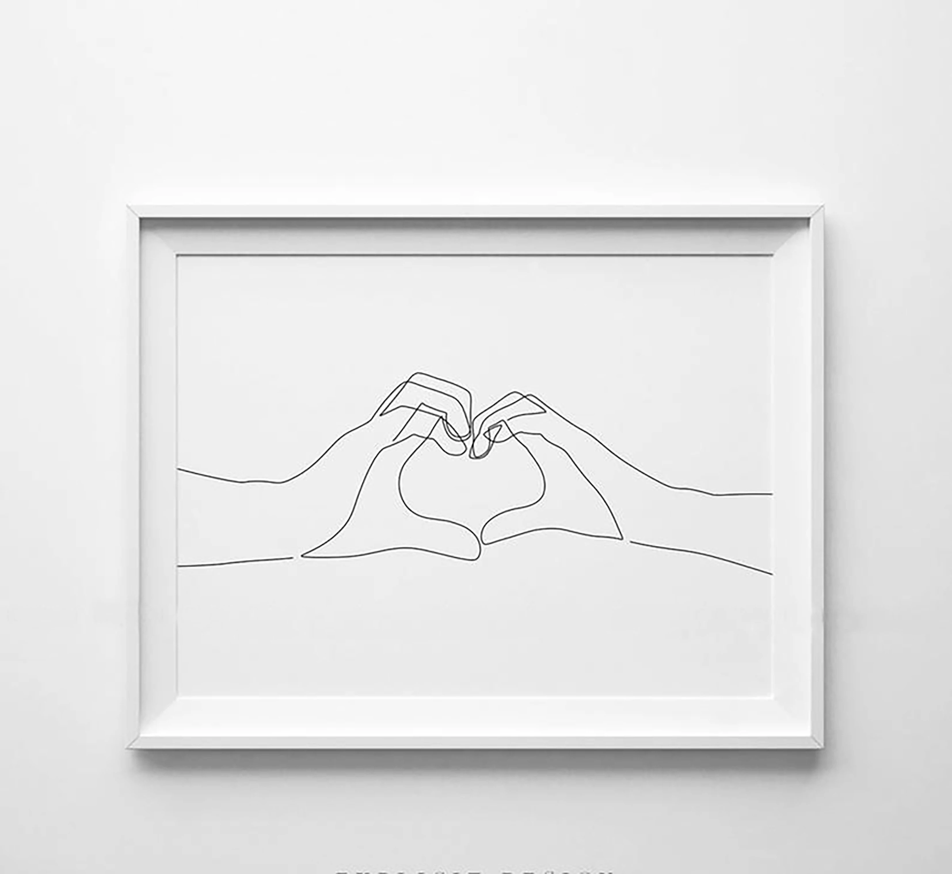 С рисунком жеста рукой иллюстрация набор из 3 предметов с надписью I Love вам одну