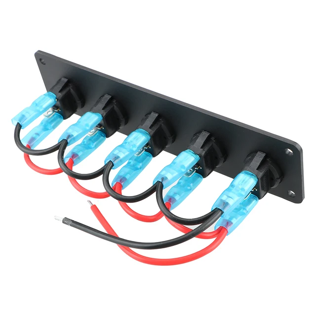 Yuikome 5 Gang 12V / 24V Inline Sicherungs Kasten LED Schalt Tafel Dual USB  Auto Boot Truck : : Auto & Motorrad