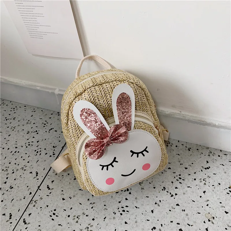 Toddler Kid Baby Boy Girl Cartoon Straw Backpack Children Infant Cute lovely Sweet Mini Rucksack Shoulder Bags Small School Bag - Цвет: D