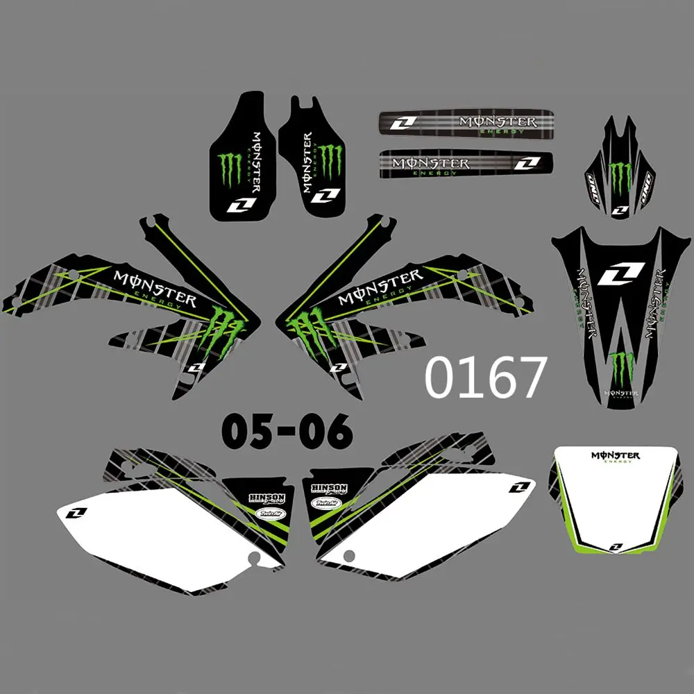 

FOR HONDA CRF450R CRF450 2005-2006 New Full Graphics Decals Stickers Custom Number Name Glossy Bright Stickers Waterproof