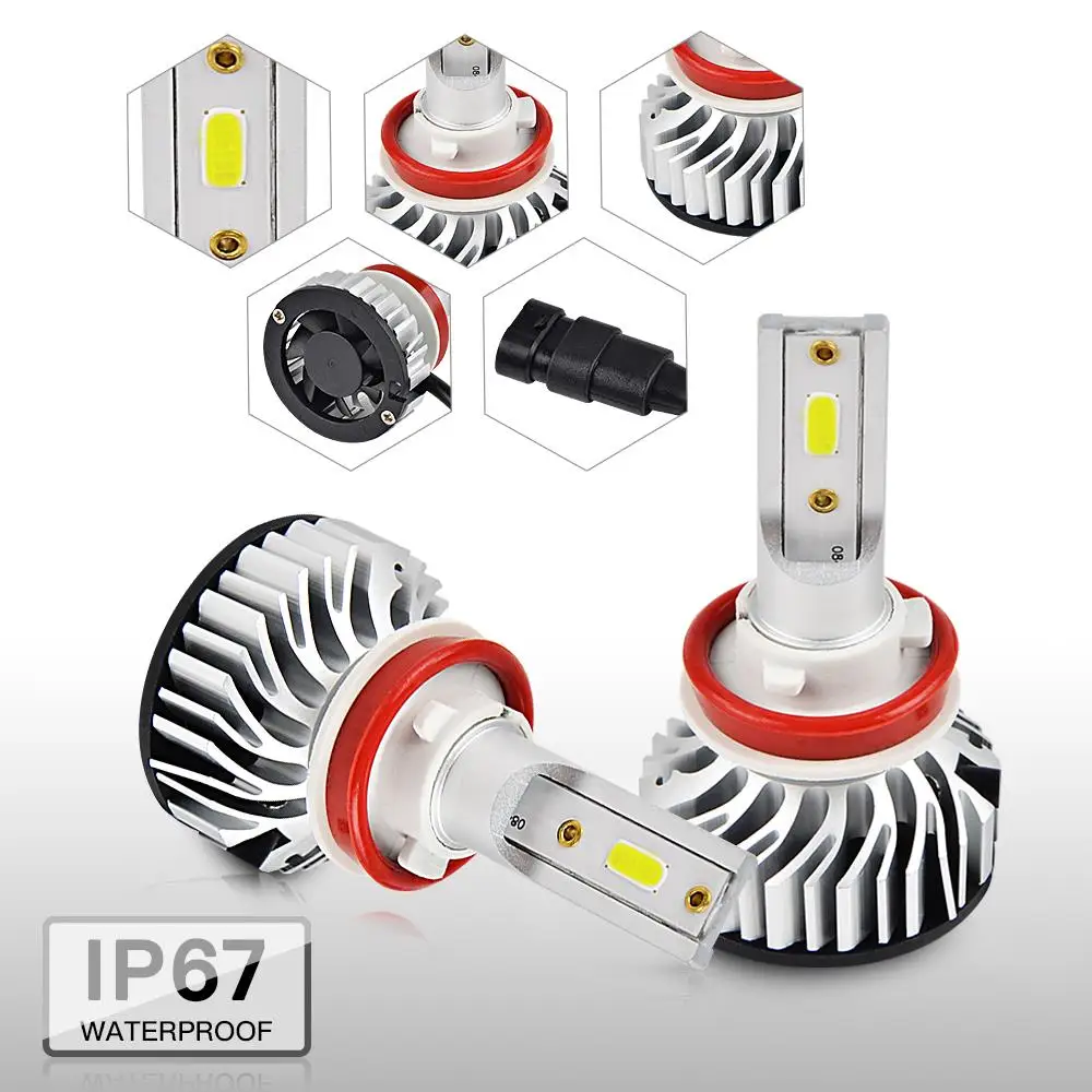 

2pcs Car Headlight Led For Ford Expedition 2016 12V h8/h9/h11 led Single Beam Bulbs