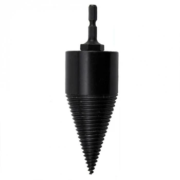 

SHGO HOT-42Mm Firewood Splitter Machine Drill Wood Cone Reamer Punch Driver Drill Bit Split Drilling Tools
