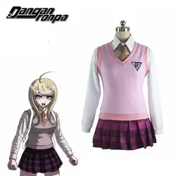 Dangan Ronpa Danganronpa V3 Akamatsu Kaede Хэллоуин косплей костюм набор JK Униформа полный набор по индивидуальному заказу