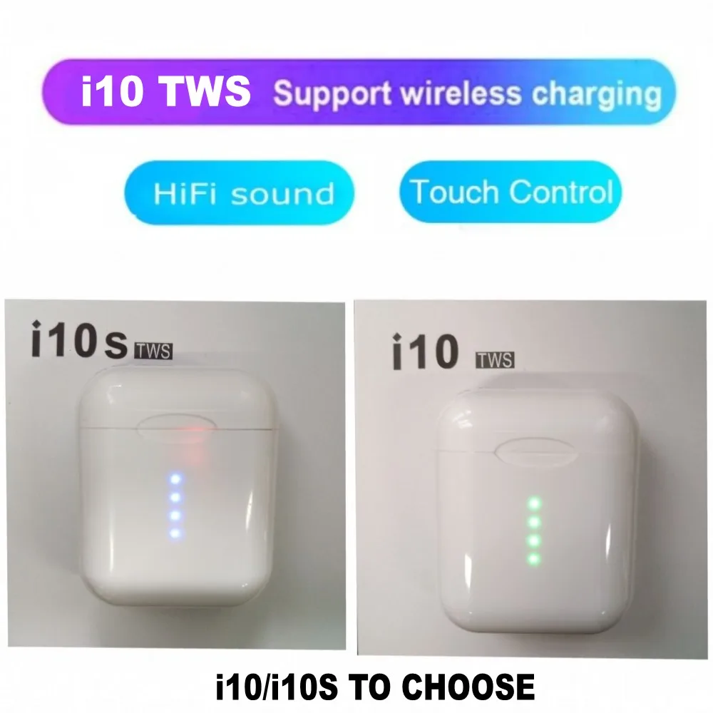 I10 tws i10s 1:1, оригинальные Bluetooth наушники, беспроводные Bluetooth 5,0, наушники с сенсорным управлением для смартфонов, мобильных телефонов, Android, iPhone