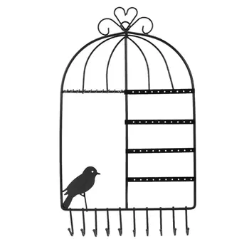 

Etagere Iron Shelf Holder Multifunctional Jewelry Holding Display Rack Earrings Necklace Organizer With Hook Vintage Gift