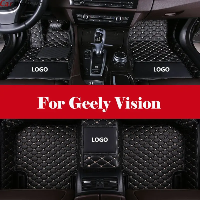 

Auto Waterprof Accessories Leather Floor Liners Carpets LHD Car Floor Mats For Geely Vision