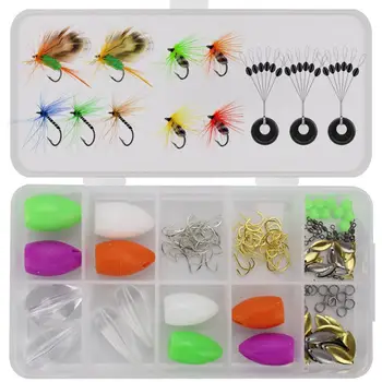 

73pcs/79pcs/134pcs Outdoor Lure Bait Horse Mouth Melon Seed Sequins Set with Fly Hook Fishing Horse Mouth White Strip