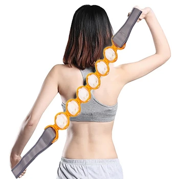 

1PC Body Massage Roller Neck Massager Handheld Back Puller Strip Type Massager Rolling Balls Band
