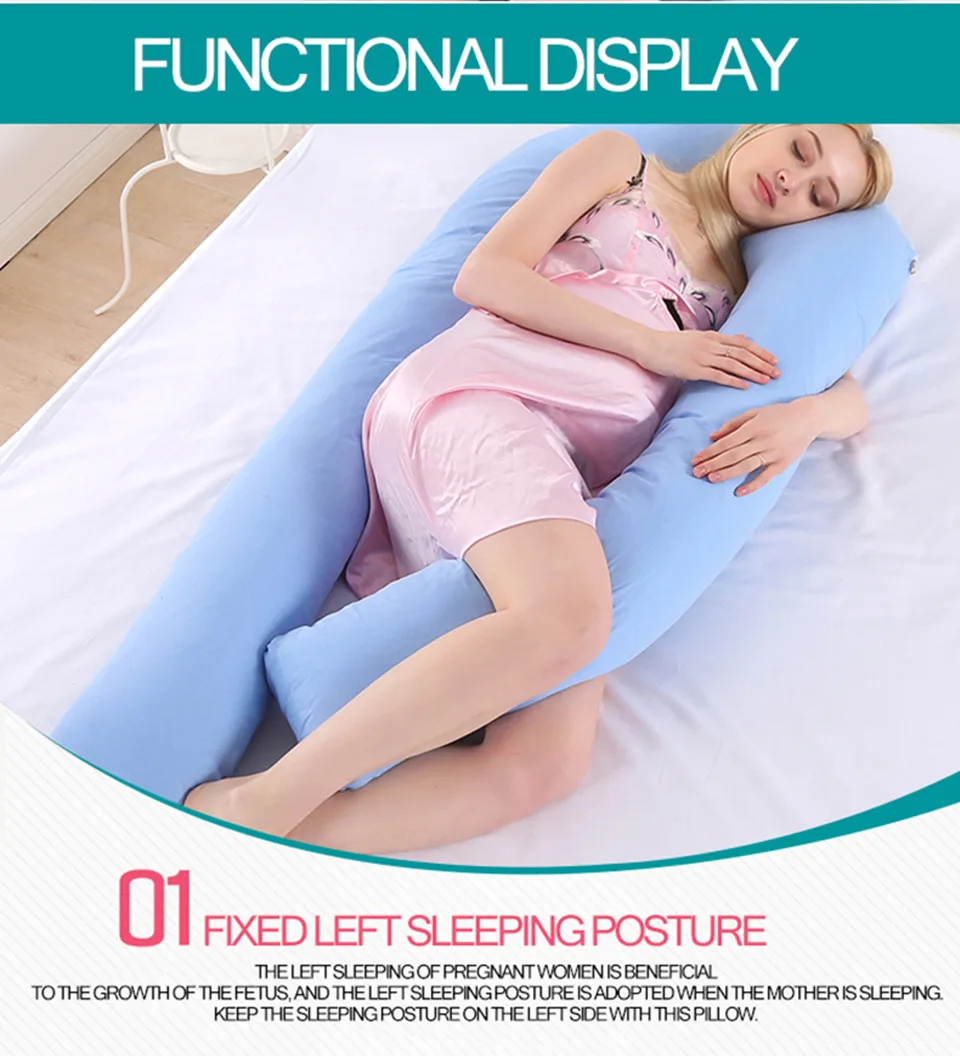 Подушка для сна для беременных женщин u-образная Подушка для беременных и поддержка для беременных полностью постельные принадлежности для тела с беременностью чехол для подушки