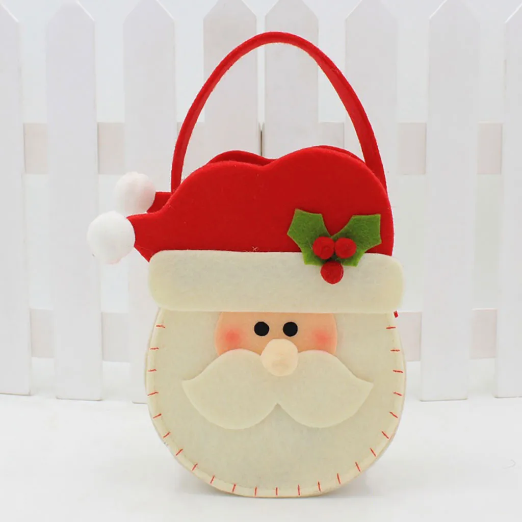 C Merry Christmas сумки снеговик лося милые конфеты упаковка для яблока сумка-мешок Дети Рождественский подарок Ozdoby boszonarodzeniowe дропшиппинг - Цвет: C