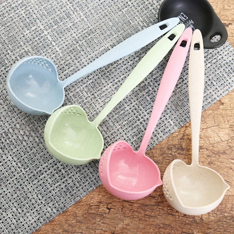 Kitchen Accessories Multifunction Soup Spoon Colander Two-in-one Long Handle Large Spoon for Kitchen Gadgets JCFCJ343