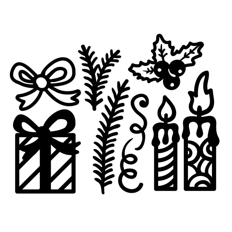 

GJCrafts Christmas Dies Gift Box Metal Cutting Dies New 2019 for Card Making Scrapbooking Dies Embossing Cuts Stencil Craft Dies