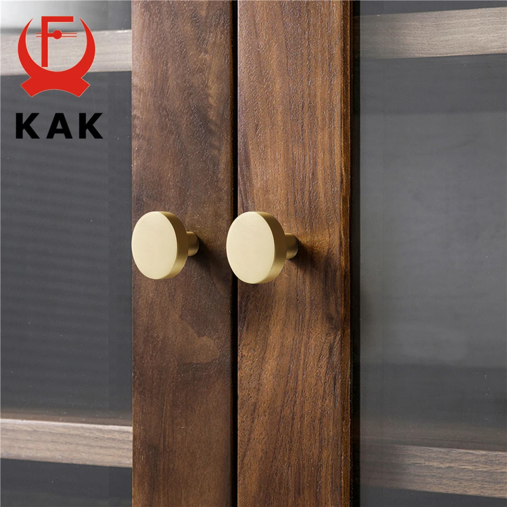 KAK Gold Cabinet Knobs Black Kitchen Handles Zinc Alloy Colorful Furniture Knobs for Kids Room 30mm Cupboard Door Pulls Hardware