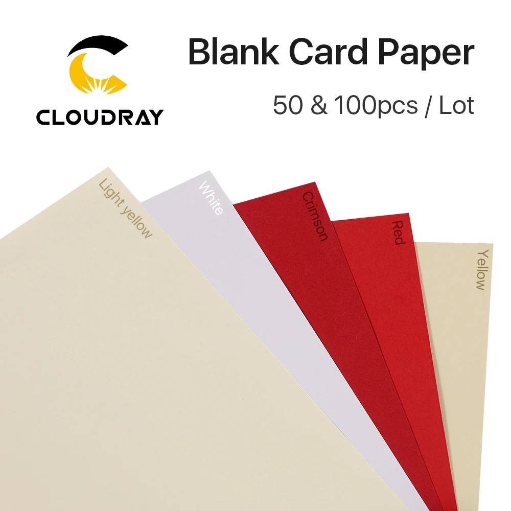 Cloudray 50/100pcs Laser Engraving Material Blank Card Paper A4 Size