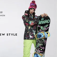 Черные женские снежинки Спортивная уличная спортивная одежда сноуборд одежда ветрозащитный 10K костюм Снежинка пальто лыжные штаны