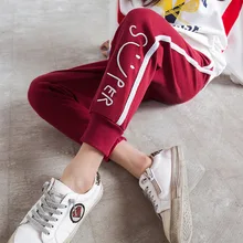 Г. Осенние новые стильные детские спортивные штаны в Корейском стиле хлопковые трикотажные повседневные штаны для подростков штаны для девочек