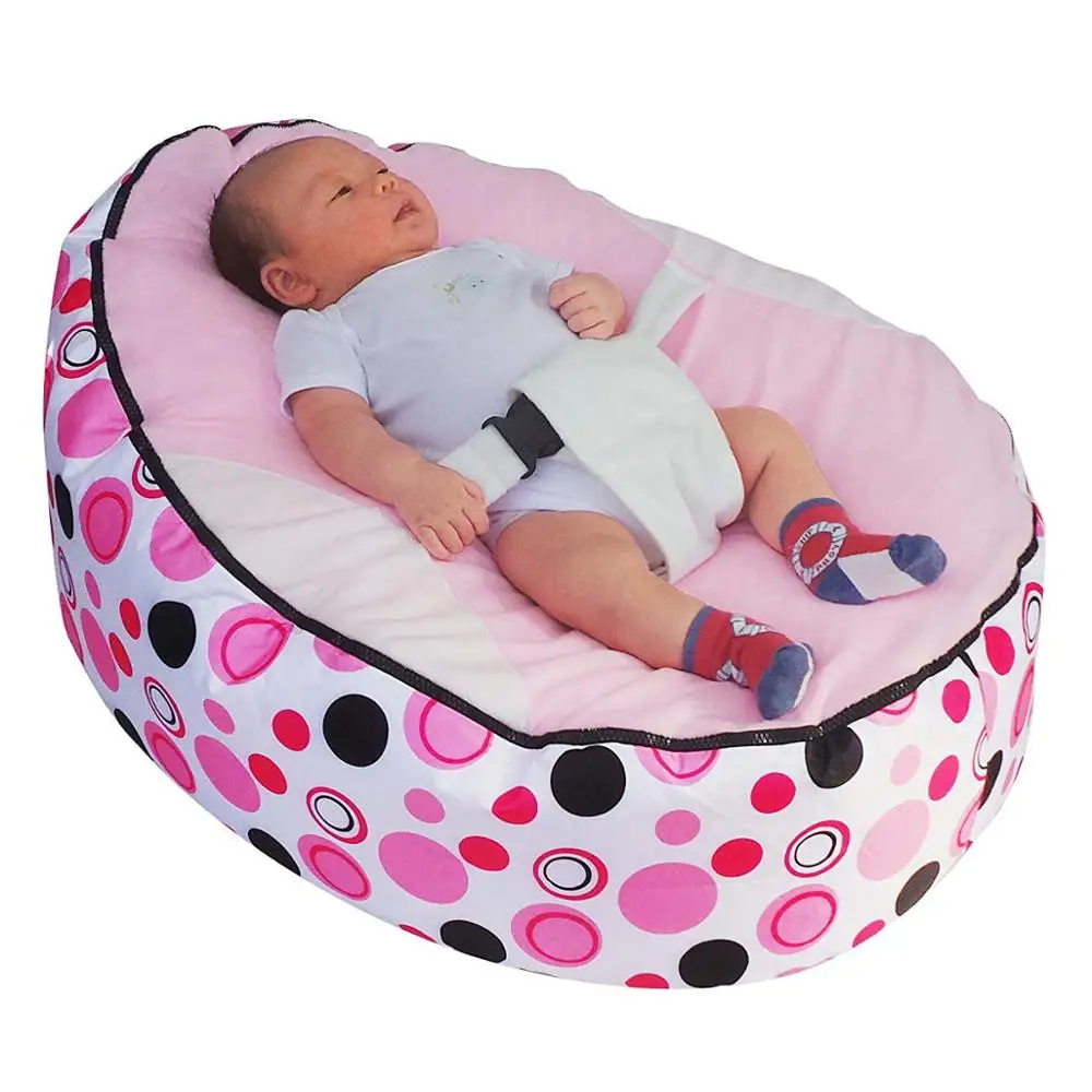 Unfilled baby bean bag детская кровать, детский диван для младенцев и детей, разные цвета на выбор для девочек и мальчиков - Цвет: Розовый