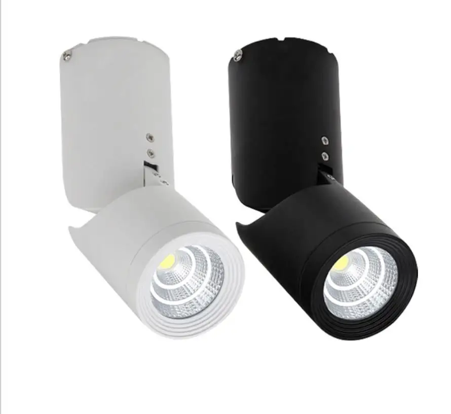 

6pcs Black/white cob led downlight 12W surface mounted AC85-265V Adjustable 360 Rotatable LED Ceilling Lamp Background wall lamp