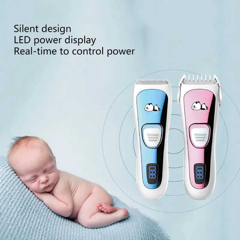  Baby Kids Home Hair Clipper Set Infant Children Head Razor Rechargeable Mute Trimmer Tools 19QE