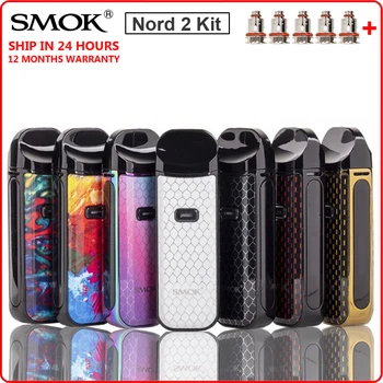 

Original SMOK Nord 2 Kit E Cigarette Button Pod Mini Vape Pen 1100mAh Battery Coil Vaporizer Atomizer VS NOVO 2 Fech Pro RPM80