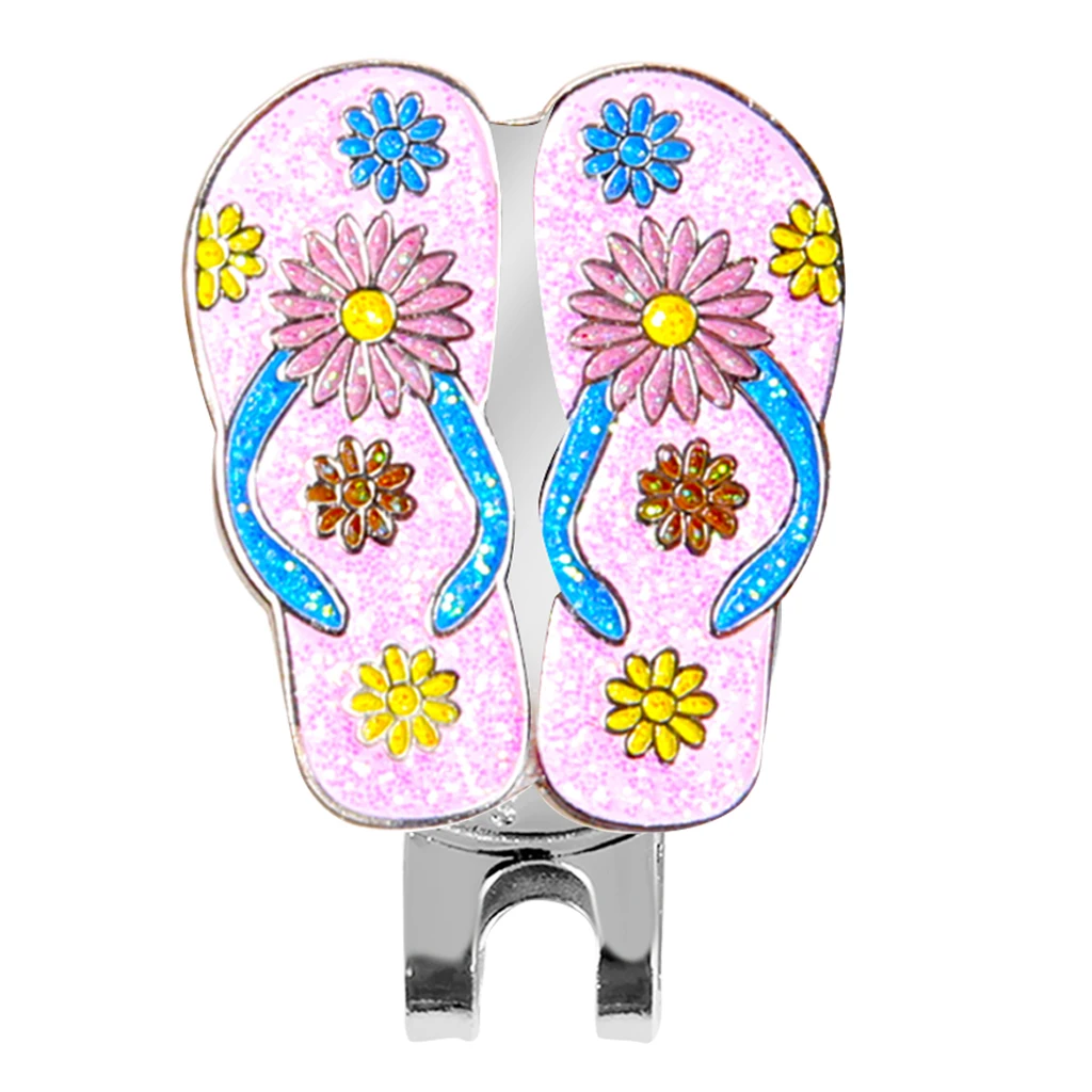 Pack of 4 Golf Cap Clips Magnetic Golf Ball Markers with Slipper Design for Golf Caps, Stable & Durable