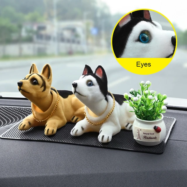 Cute Car Ornament Shaking Head Dog Nodding Dog Auto Dashboard Interior  Decoration Home Furnishings Car Accessories - AliExpress