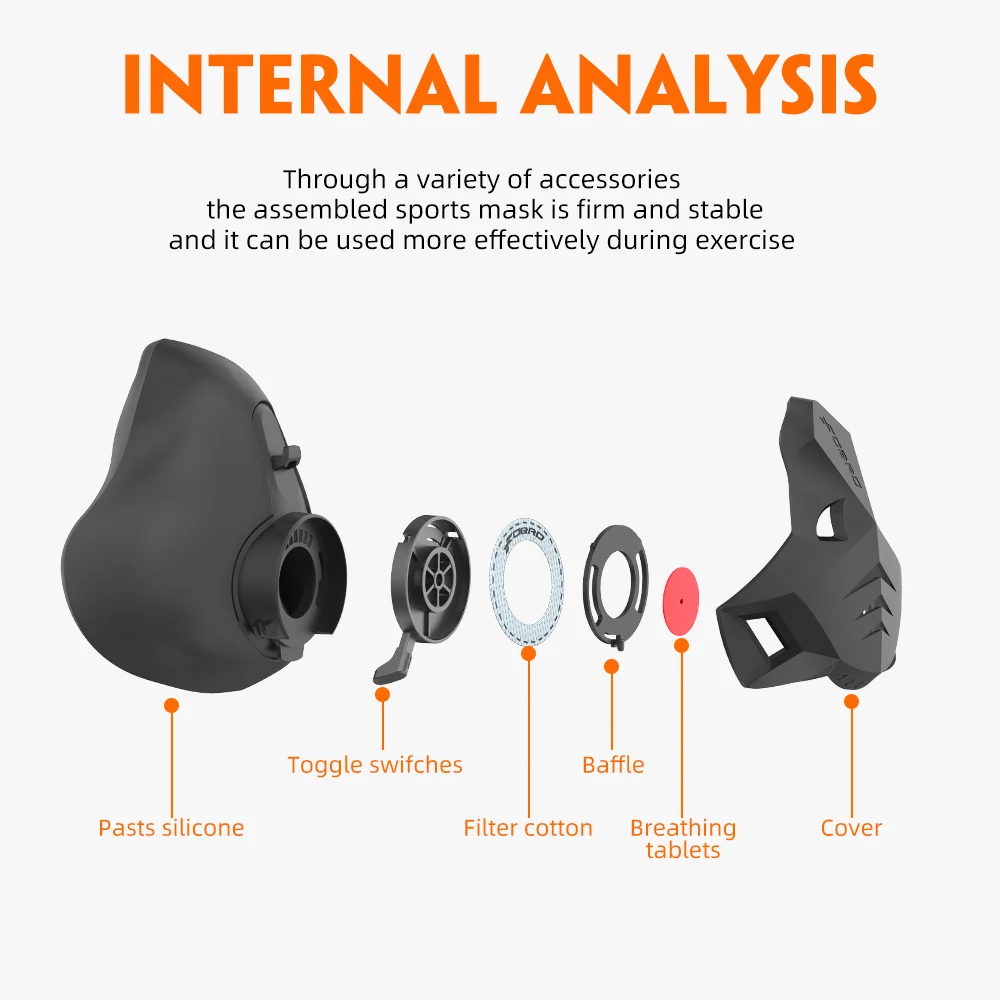 Спортивная маска FDBRO Pro для тренировок, бега, Пыленепроницаемая маска для фильтрации воздуха, кардио, высокая высота, защитная маска для дыхания, тренировочная маска