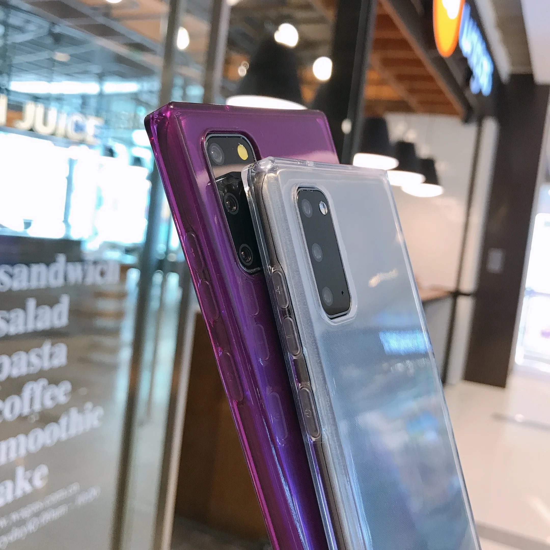 Новый квадратный флуоресцентный неоновый чехол для телефона Samsung S9 S10 Plus S10E S20 Ultra