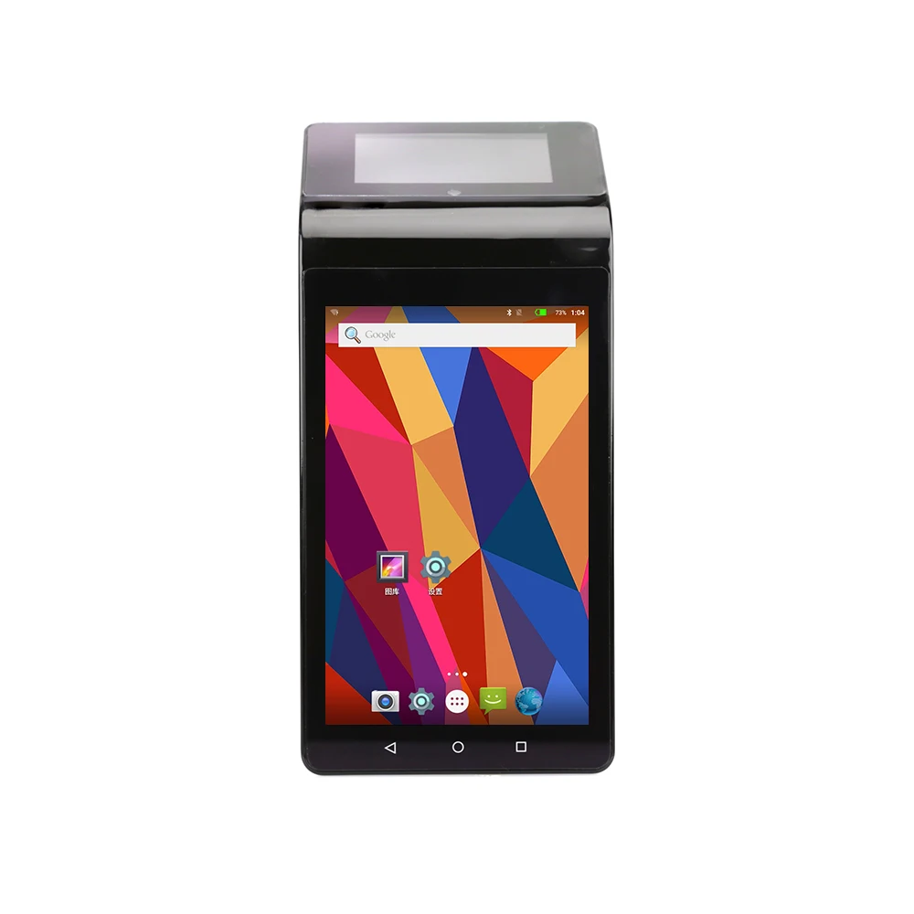 PT7003 android pos терминал 7 дюймов сенсорный экран pos системы с 58mm термальный принтер портативное устройство