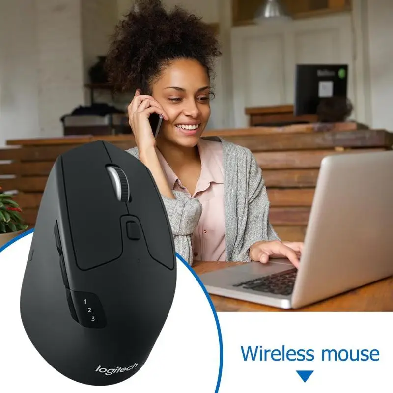 Logitech M720 Bluetooth беспроводная мышь 1000DPI игровой ноутбук ПК Gamer Mause 8 кнопок оптическая