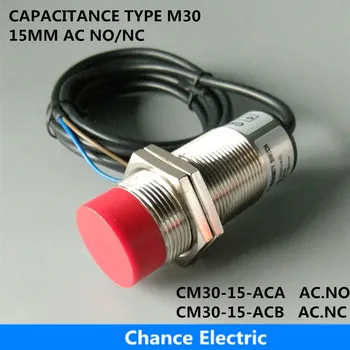 

Free shipping AC 2 wires NO /NC capacitance type proximity sensor 15mm distance capacitive switch CM30-15-ACA /ACB