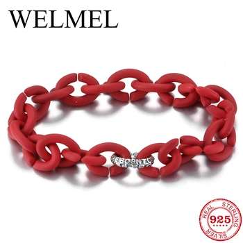 

You are born to be real Silver Beads Women Fashion Bracelet for Women Red Hard Rubber Bracelets Bangles Jewelry Gifts