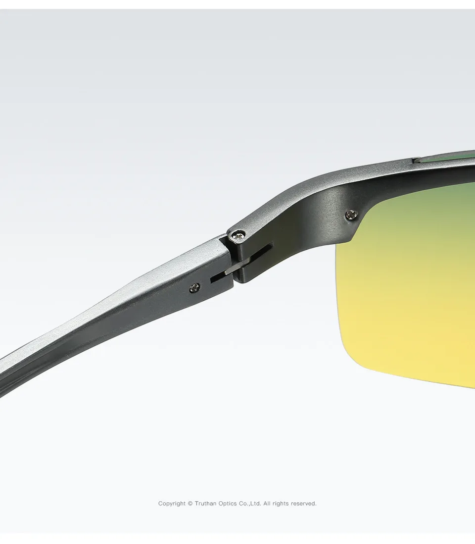 Mens Aluminum Sports Glasses for Driving Day and Night Vision Goggles Anti Glare Sunglasses with Gradient Polarized Lenses 5933