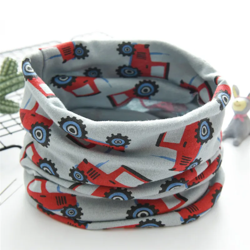baby bibs New Autumn Winter Boys Girls Baby Tractors Scarf Cotton O Ring Neck Scarves baberos bebe impermeables #4N25 (4)