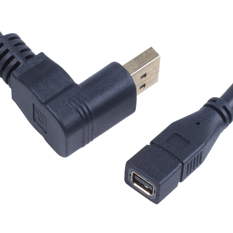 Displayport Мужской 90 градусов локоть к Mini Displayport Женский Кабель-Удлинитель 0,3 м