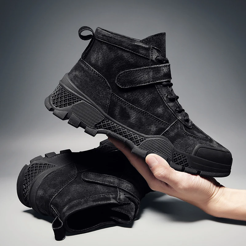 Модные мужские повседневные ботинки; уличные кроссовки martin; ботильоны; zapatillas hombre; Высококачественная кожаная мужская обувь; chaussure homme