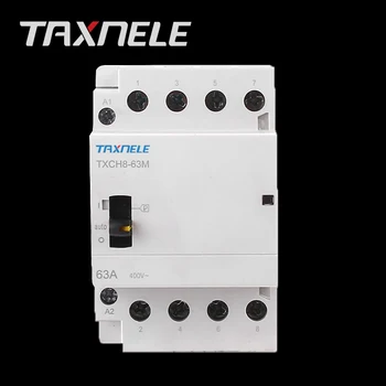 

4P 32A 63A 2NC2NO 4NO 4NC 220V/230V 50/60HZ Household Din rail AC Contactor Modular Manual Control Home AC Contactor