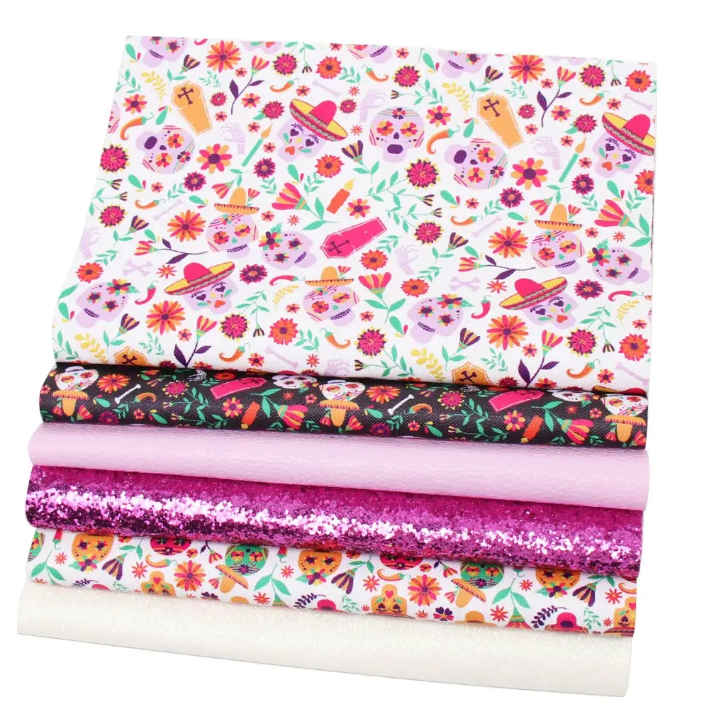 IBOWS 22*30 см 6 шт./компл. Хэллоуин из искусственной кожи Комплект из искусственной ткани DIY Швейные Материал для одежды заколки для волос мешки для обуви