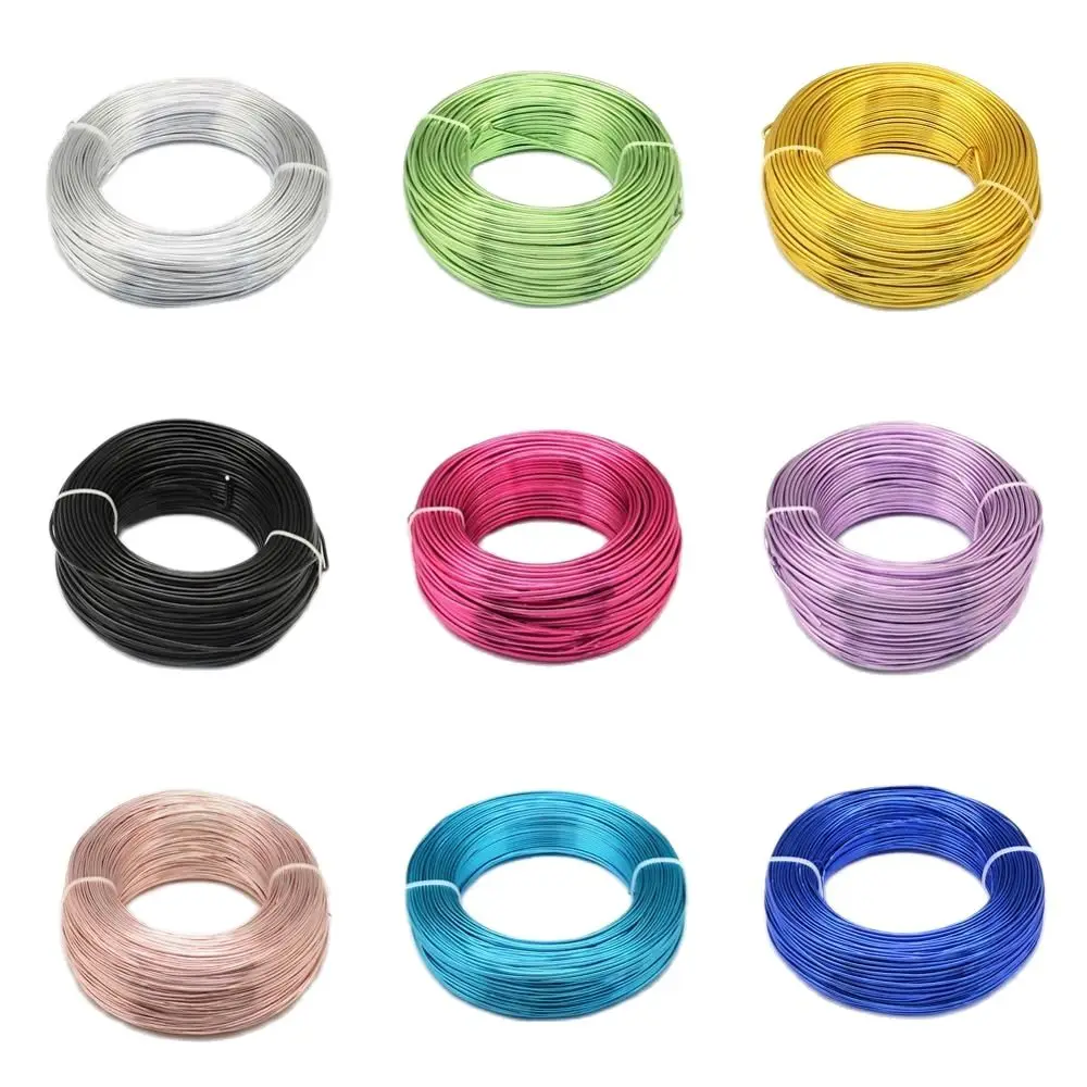 Aluminum Wire Metal Findings for Bracelet Necklace Ring DIY Jewelry Making Silver Color Multicolor 0.6/0.8/1/1.2/1.5/2/3/4/5/6mm olingart dia 1 5 2 3 4 5 6mm black natural brown glaze leather round cord string rope for necklace bracelet diy jewelry making