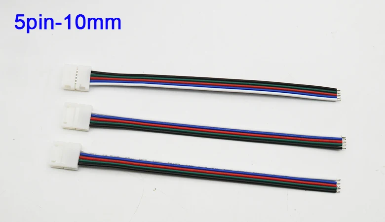 5pin 10mm A 5 шт. 2pin 3pin 4pin 5pin 6pin для сварки Разъем карабин кабель для RGB RGBW rgbww светодиодный полосы света светодиодный светильник лента - Цвет: 5pin 10mm A