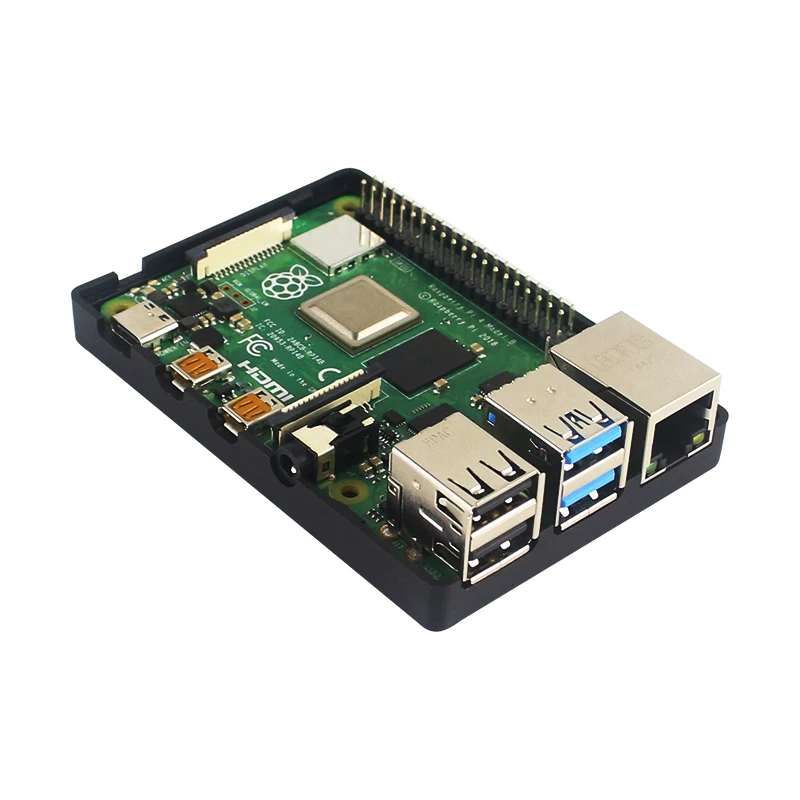 Raspberry Pi 4 Модель B ABS чехол двойного назначения оболочка с охлаждающим вентилятором для Pi 4B чехол также совместим с сенсорным экраном 3,5 дюйма